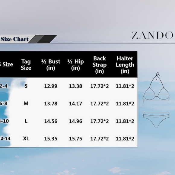 Women's 2 Piece Swimsuit, Large - Picture 6 of 6